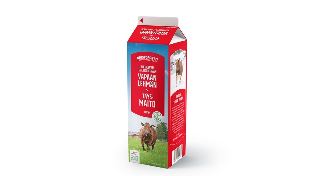 Juustoportti vapaan lehmän täysmaito 1l – K-Market Heikinlaakso