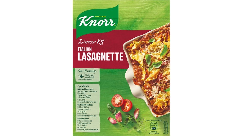Knorr Lasagnette ateria-ainekset 273 g – K-Market Laurinkatu