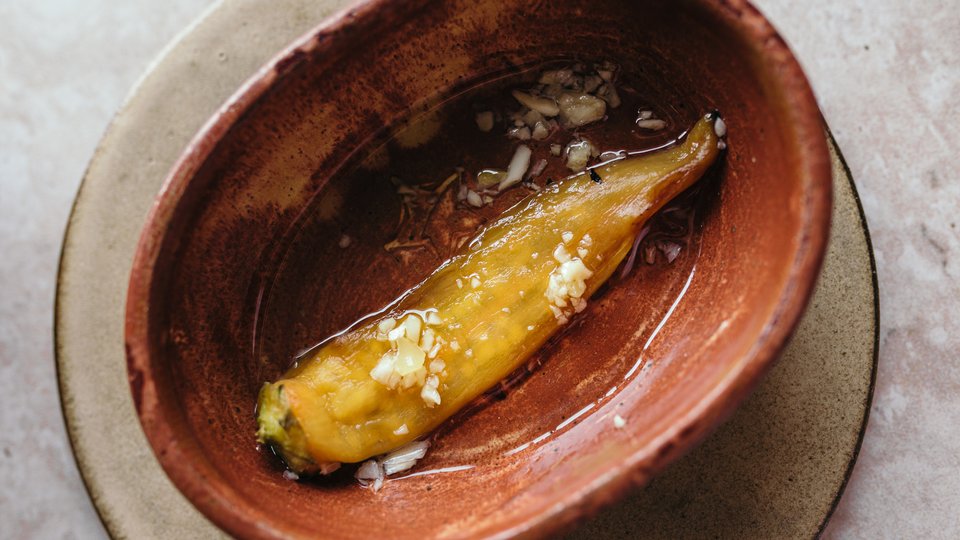 Roasted hot peppers
