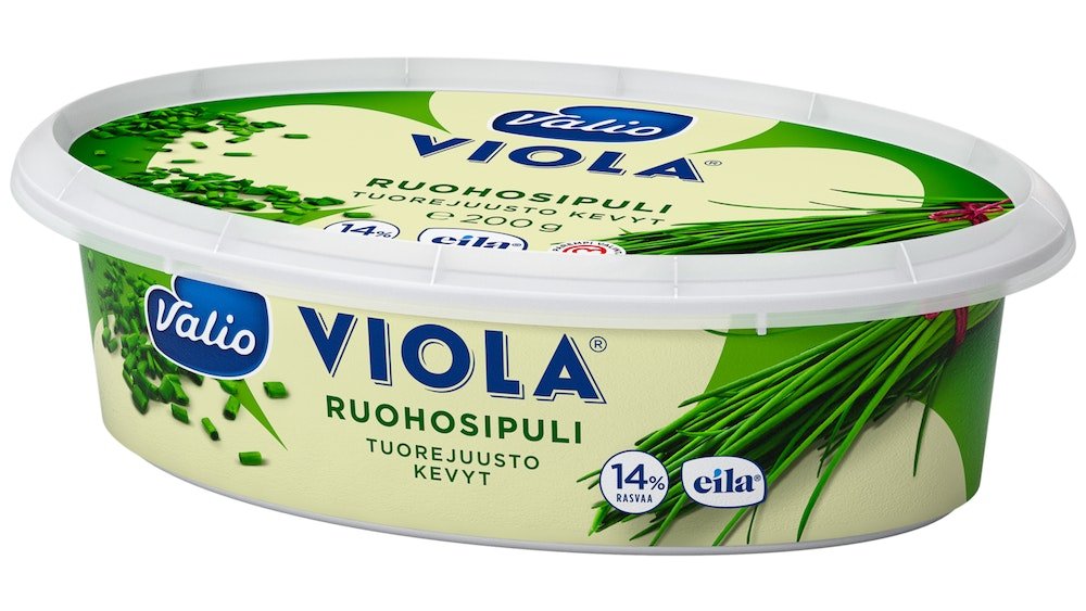 Valio Viola tuorejuusto 200g kevyt ruohosipuli | K-Market Lapinrinne | Wolt