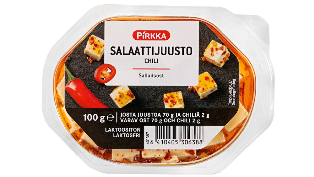 Pirkka salaattijuusto & chili 100g/70g laktoositon | K-Market Sahankulma |  Wolt