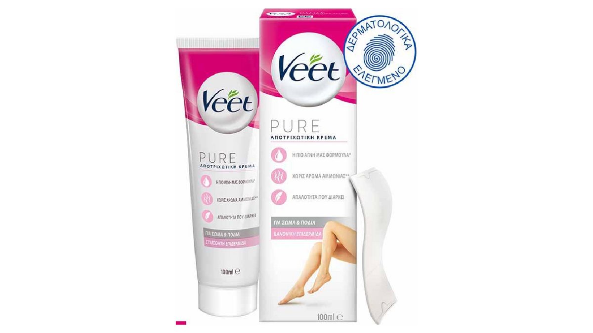 Veet Κρέμα Αποτρίχωσης Για Κανονικές Επιδερμίδες 100ml. | Μασούτης ...