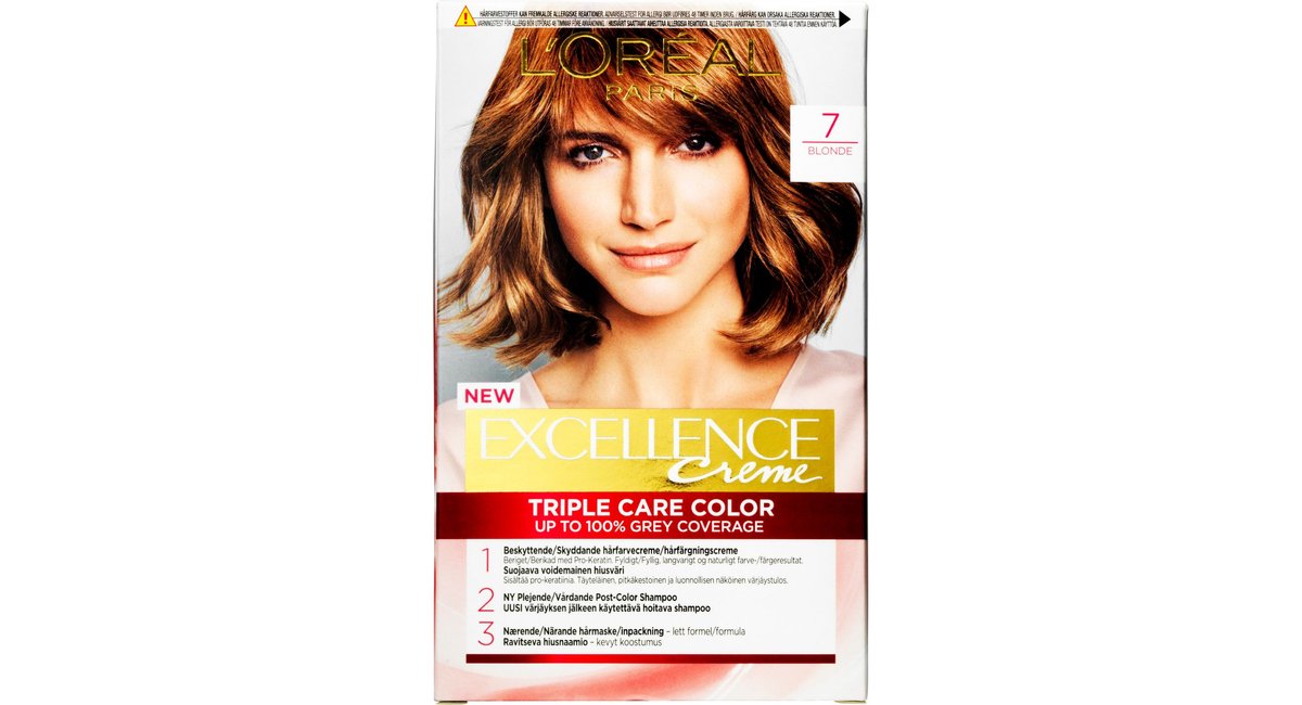 Hårfarve Excellence blond nr. 7, L'Oréal Wolt Market Kbh Landemærket Wolt