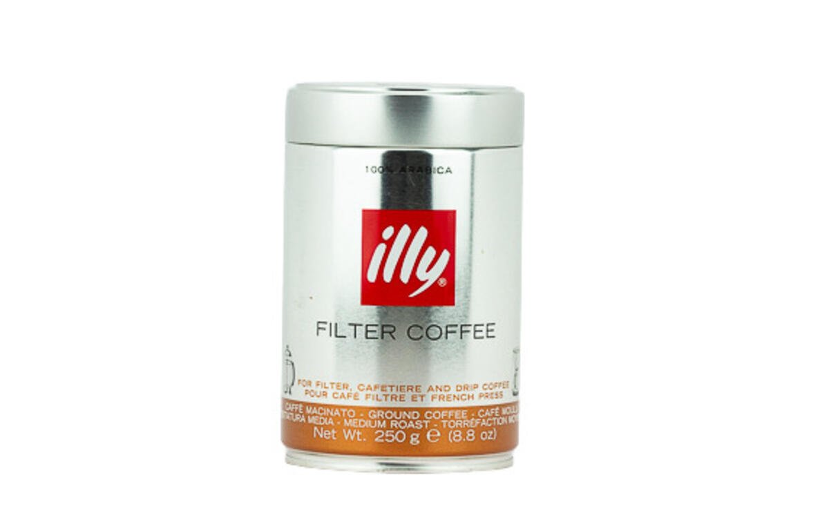 Illy Caffè macinato Filter 250g in a tin