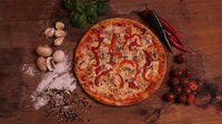 Hozzáadás a kosárhoz Gombás, paprikás pizza (28cm)