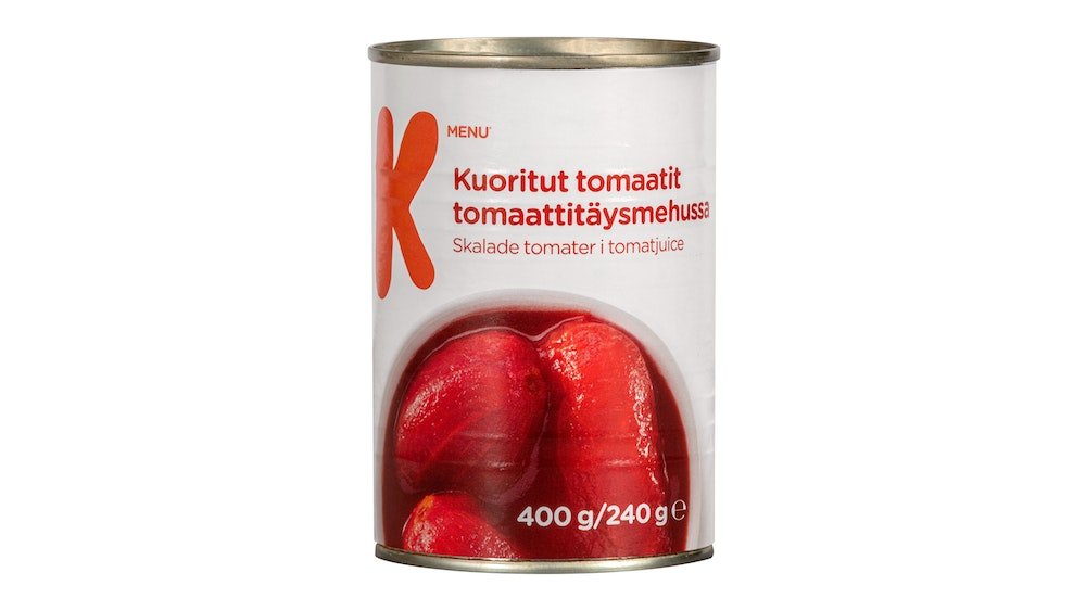 K-Menu kuoritut tomaatit tomaattitäysmehussa 400g/240g | K-Market ...