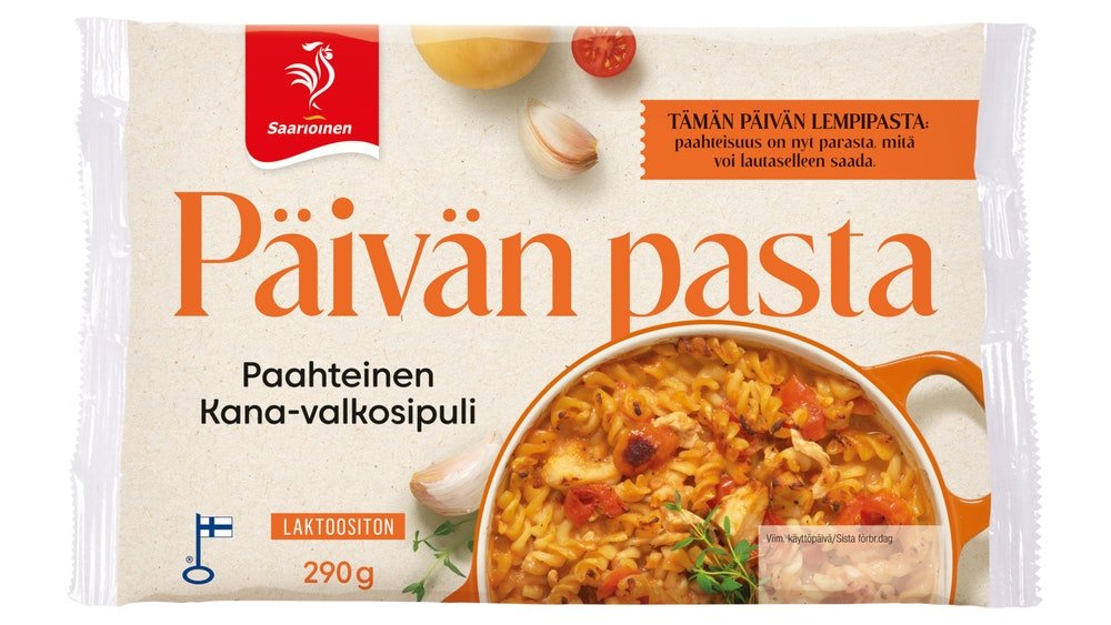 Saarioinen Päivän pasta paahteinen kana-valkosipulipasta 290g | K ...