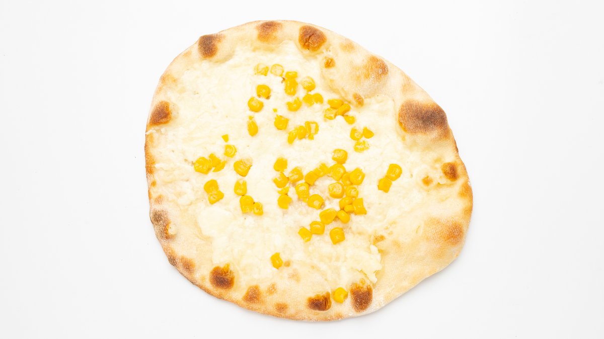Manakish Pizza with Corn and Cheese