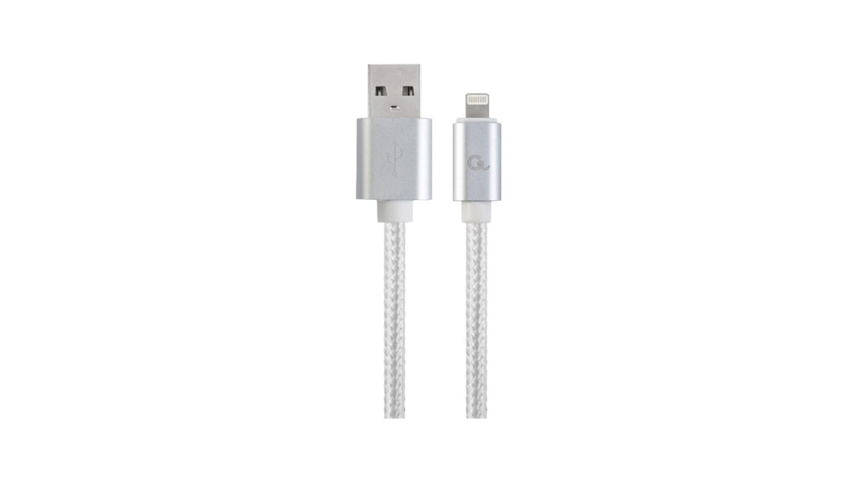 Braided　Limassol　Wolt　Wolt　Usb　8-Pin　Cablexpert　Cable　1.8M　Central　Cotton　Market　I-Phone　Silver