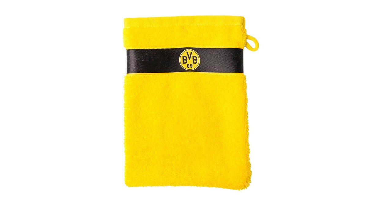 BVB Borussia Dortmund Waschhandschuh gelb 