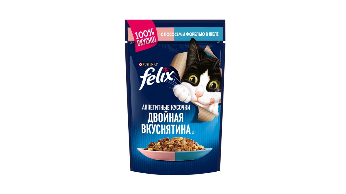 Felix влажный корм для кошек. Feliks для кошек аппетитные кусочки кроликом.