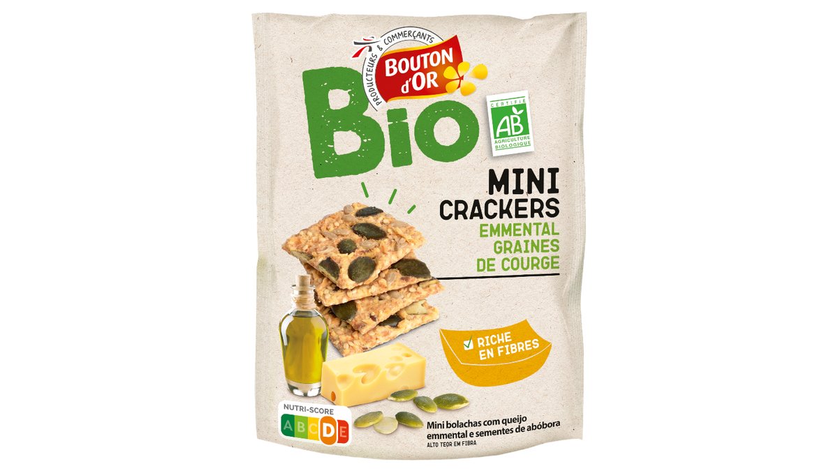 Crackers Emmental & graines de courge - Carrefour BIO - 200 g