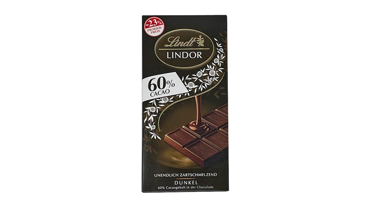 Lindt Tafel Lindor 60% Cacao 100 g -26% Probierpreis