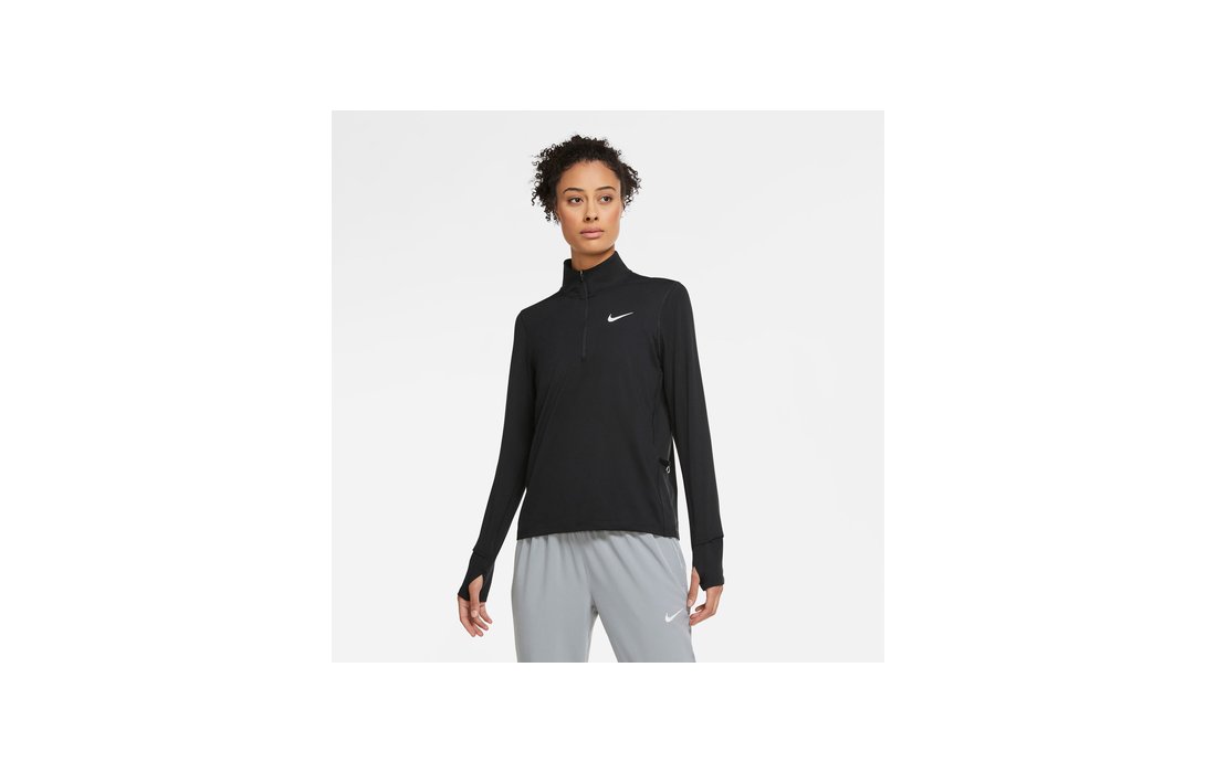 Nike · Element 1/2-zip løbetrøje damer Black/Reflective Silv | INTERSPORT Vanløse | Wolt