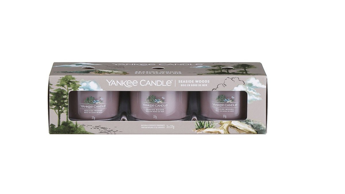 Yankee Candle Ocean Air (candle/3x37g) - Scented Candle Set Ocean