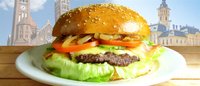 Hozzáadás a kosárhoz Baconos hamburger  kicsi, marhahússal +sült krumpli +0.33l-es coca-cola