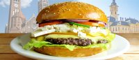 Hozzáadás a kosárhoz Négysajtos hamburger  kicsi, marhahússal +sült krumpli +0.33l-es coca-cola