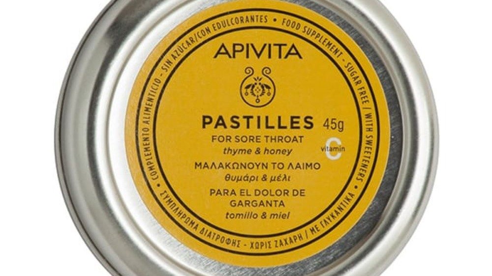 Apivita Pastilles For Sore Throat Thyme And Honey Pharmacy Eleni