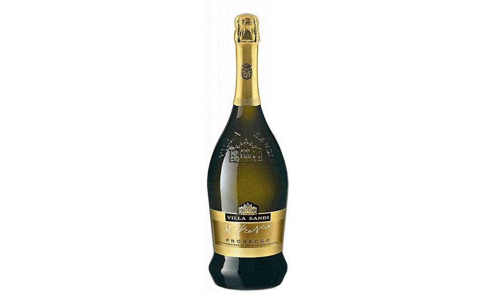 Вилла Санди Просекко. Игристое вино Villa Sandi, Valdobbiadene Prosecco superiore DOCG Extra Dry 0,75 л. Шампанское Prosecco Villa Sandi.