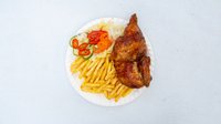 Objednať ½ grilovaného kuřete s hranolkami