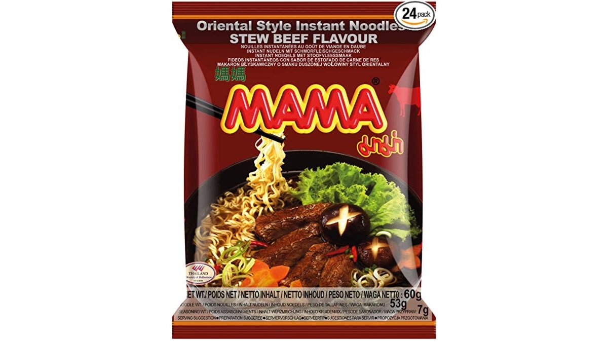 Mama Ramen Beef Flavor - 60 g [Noodles 53 g + Seasoning 7 g]