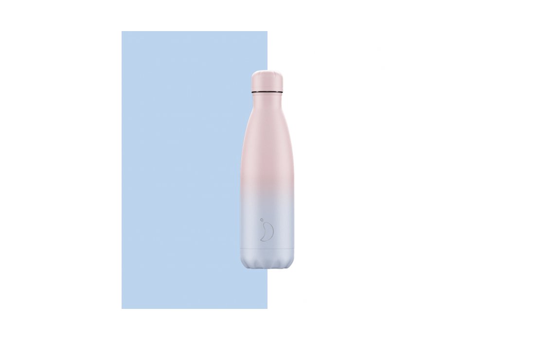 Chillys - Gradient Water Bottle 500ml - Pastel Green/Pink