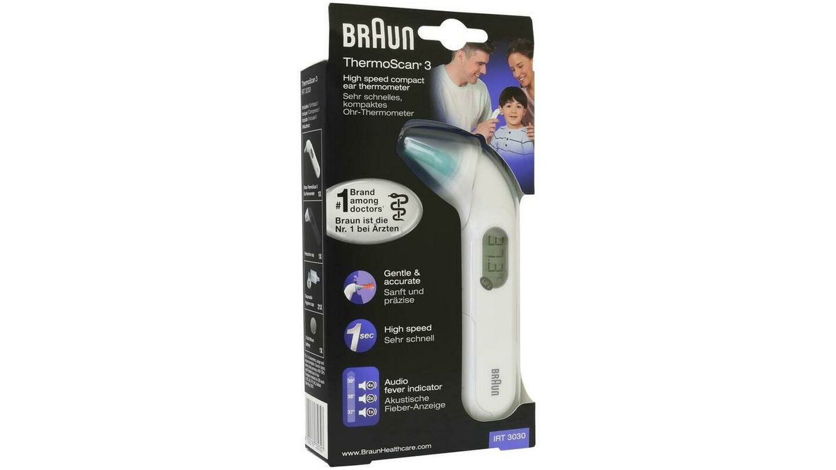 BRAUN ThermoScan 3 Infrarot-Ohrthermometer,1ST, ,45,99 €/St, Zwilling  Apotheke