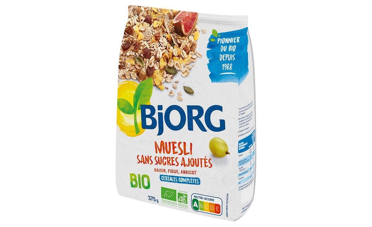 Céréales muesli bio sans sucres ajoutés BJORG