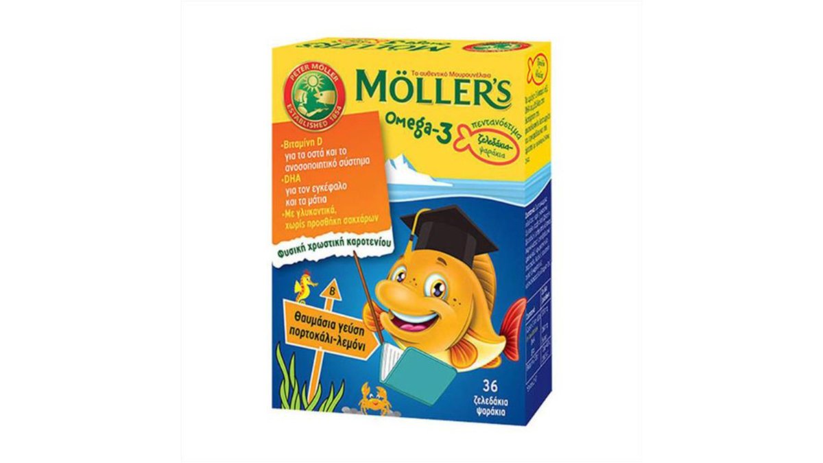 Moller's Kids Vitamin D & Dha Orange / Lemon | Peter's Pharmacy Agios ...