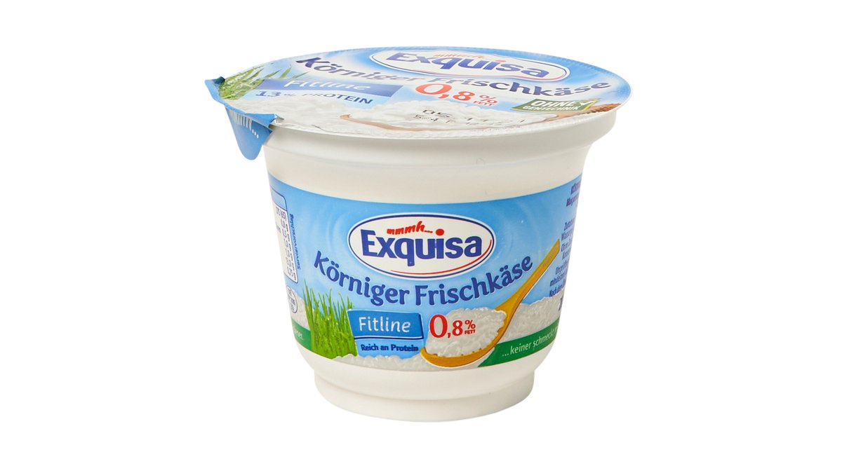 Exquisa Körniger Frischkäse, Fitline, 0,8% Fett | EDEKA Theresie | Wolt