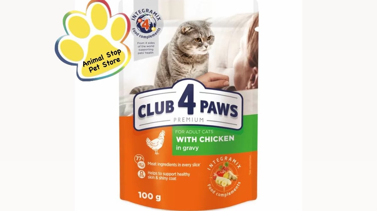 Club 4 Paws With Chicken In Gravy Pouches For Adult Cats 100G