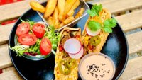 Objednať VEGAN Burrito s Heura „masem“, veganským čedarem a zeleninou