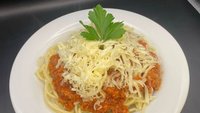 Hozzáadás a kosárhoz Bolognai spagetti , reszelt sajttal