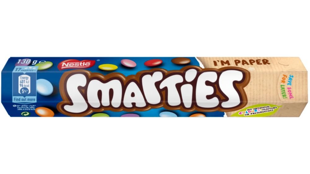 Smarties White Chocolate 34g • Snackje