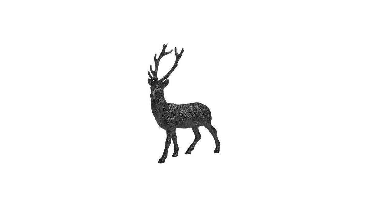 XMAS Glitter Hirsch 30cm schwarz BUTLERS Frankfurt