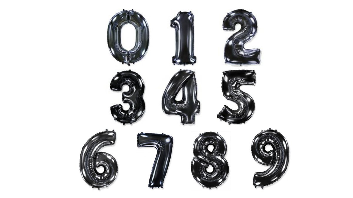 Numbers (heluim-filled balloons) 86cm | Confetti Party Store | Wolt