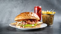 Hozzáadás a kosárhoz Baconös hamburger menü választható Coca-Cola üdítővel