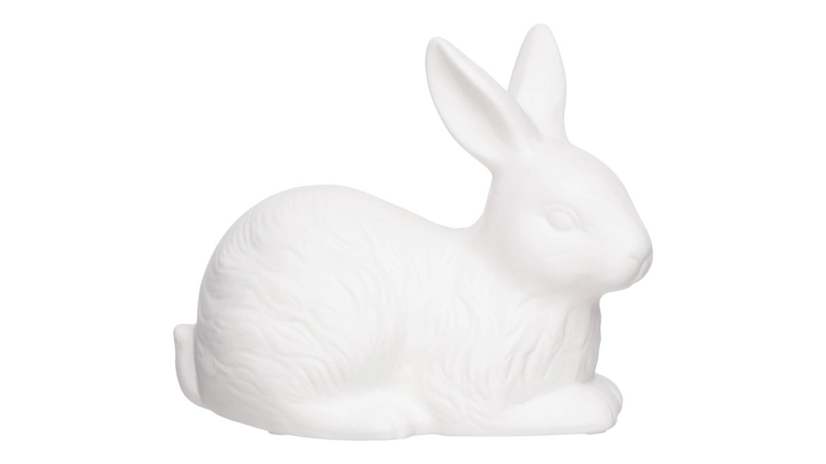 EASTER Hase Porzellan liegend weiß/weiß BUTLERS München Tal Wolt