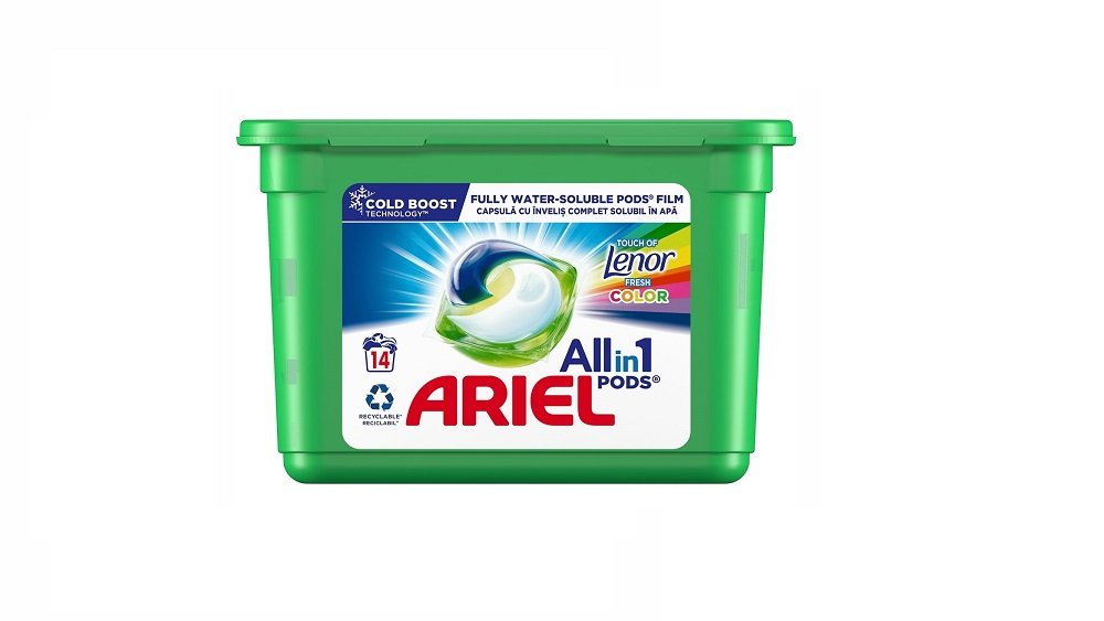 Ariel All in 1 pods liquid laundry detergent caps Lenor, 14 pc Znak