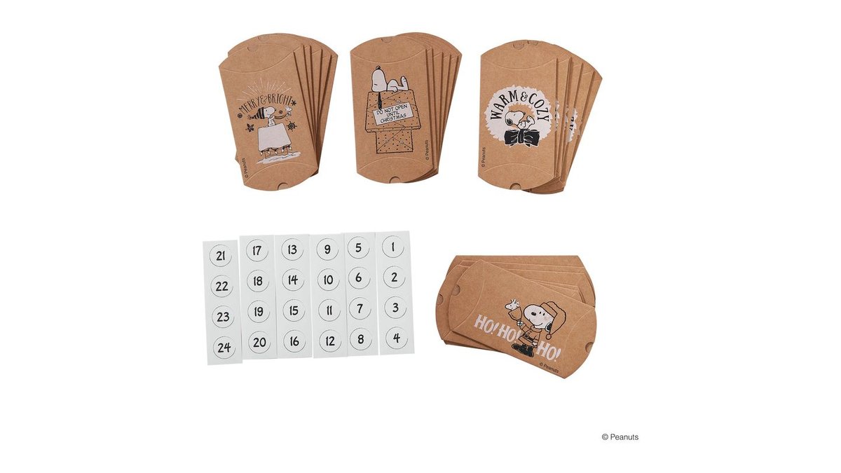 PEANUTS Adventskalender Geschenkbox Snoopy BUTLERS Wilmersdorfer