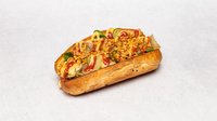 Objednať Palouk hot dog, hořčičná majonéza, cheddar, rukola, palouk čalamáda