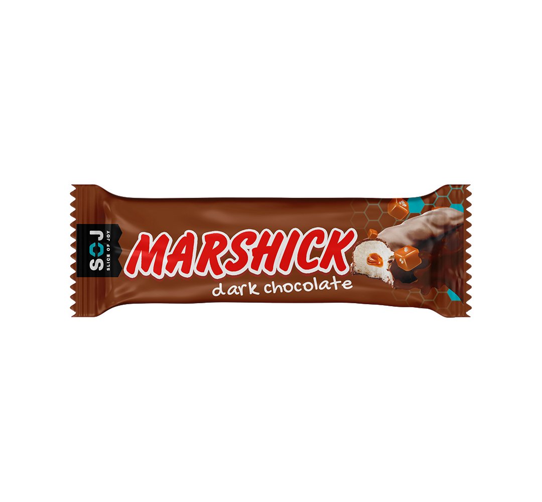 "Marshmallow" Soj Bar with Salted Caramel in Dark Chocolate 30 gr