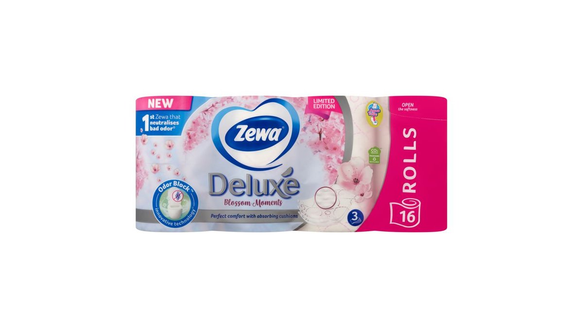 Zewa Deluxe Blossom Moments toalettpapír 3 rétegű 16 tekercs | Wolt ...