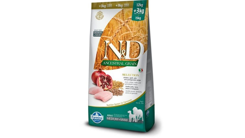 N&D Selection Chicken&Pomegranate Med&Maxi 15kg | Pet Shop Premium Pet ...