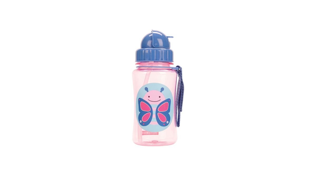 Skip Hop Toddler Sippy Cup with Straw, Zoo Straw Bottle, Butterfly